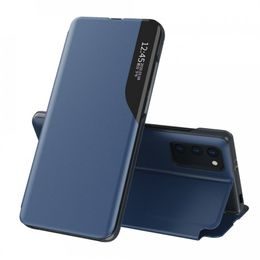 Eco Leather View Case, Xiaomi POCO X3 NFC, albastră