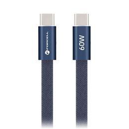 Cablu Forcell F-Energy USB-C - USB-C, QC4.0, PD, 3 A, 60 W, 1,2 m, albastru