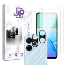 Πακέτο JP Combo, Σετ 2 προστατευτικών γυαλιών και 2 καλυμμάτων φακού, Xiaomi Redmi 13