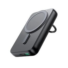 Joyroom JR-W050 20W MagSafe 10000mAh bancă de alimentare wireless cu inel și suport, negru