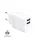 Hálózati töltő FIXED 2x USB, 17W, Smart Rapid Charge, fehér