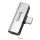 Hoco 2v1 audio adaptér USB-C na jack 3,5 mm + USB-C, stříbrný (LS26)