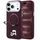 Karl Lagerfeld Leather Ring Stand 360 KC Pin MagSafe ümbris iPhone 17 Pro Max / 18 Pro Max – burgundia