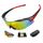 West Biking Fahrradbrille Windproof UV400 - Polarisierte Sportbrille für Radfahren MTB - Schwarz-Rot