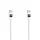ER POWER Καλώδιο USB-C - USB-C, 3A, 1,2 m, λευκό