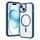 JP MagFit Clear MagSafe obal s N52 magnetom, iPhone 15, modrý