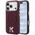 Karl Lagerfeld Grained Leather Embossed Ring MagSafe ümbris iPhone 17 Pro / 18 Pro – burgundia