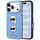 Karl Lagerfeld Saffiano with K&C Heads Pins and Logo ümbris iPhone 17 Pro / 18 Pro – sinine