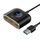 Baseus Square Adapter USB 4-in-1, schwarz, 1 m (CAHUB-AY01)