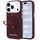Karl Lagerfeld Leather Ring Stand 360 Saffiano MagSafe ümbris iPhone 17 Pro / 18 Pro – burgundia