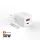 Hálózati töltő FIXED Mini GaN, USB-C + USB, PD 30W, fehér