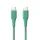 ER POWER Ανθεκτικό πλεκτό καλώδιο USB-C - USB-C, 1,2 m, πράσινο