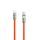 Dudao Angled kabel otočný o 180°, USB-C - Lightning, 30 W, 1 m, oranžový
