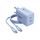 Forcell F-Energy GaN III Ladegerät mit 2x USB-C 60 W + USB-C auf USB-C Kabel - Blau