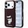 Karl Lagerfeld Smooth Leather Choupette Sketch MagSafe ümbris iPhone 17 Pro / 18 Pro – burgundia
