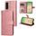 Magnet Case für Samsung Galaxy A57 - Magnetische Schutzhülle aus Leder mit Kartenfach - Rosa