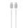 Blavec kabel USB-C - USB-C, PD, 60W, 3A, 0,25 m, bílo-stříbrný
