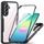 Techsuit ColorVerse 360 Hoesje - Transparant (Anti-geel) - met Camera Bescherming - voor Samsung Galaxy A27 5G - Zwart