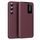 Techsuit SmartView Schutzhülle für Samsung Galaxy S26 Plus - Book Case mit intelligentem Sichtfenster - Weinrot