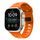 Tech-Protect Silicone Line rem til Apple Watch 8 / 9 / 10 / 11 / 12 / SE / Ultra (44 / 45 / 46 / 49 mm) - Orange