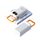 Powerbank 80.000 mAh, 120W PD + QC, 4 USB + 2 Kabel, LED-Licht, weiß