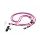 ERPOWER Snake Lanyard Datablocker kabel USB-C - USB-C, 240W 1,5m, růžový