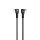 ER POWER Double Cobra kábel USB-C - USB-C, PD 100W, 1,5m, čierny