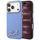 Karl Lagerfeld Grained Leather Resin Sign Logo MagSafe ümbris iPhone 17 Pro Max / 18 Pro Max – sinine