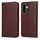 Magnet Schutzhülle für Samsung Galaxy A27 - Elegantes Leder Case mit Magnetverschluss - Braun