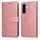 Magnet Schutzhülle für Samsung Galaxy A27 - Elegantes Leder Case mit Magnetverschluss - Rosa