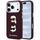 Karl Lagerfeld Saffiano with K&C Heads Pins and Logo ümbris iPhone 17 Pro / 18 Pro – burgundia