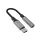 Alumínium adapter FIXED Link USB-C-ről 3,5 mm jack-re, űrszürke