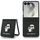 Samsung Galaxy Z Flip 8 vāciņš – Karl Lagerfeld Saffiano Karl&Choupette Metal Pin aizsargvāciņš – melns