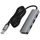 Acefast 4-in-1 Adapter (J17) - 4x USB 3.0 - 5 Gb/s - Plug & Play - Grijs