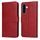 Magnet Schutzhülle für Samsung Galaxy A27 - Elegantes Leder Case mit Magnetverschluss - Rot