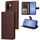 Magnet Schutzhülle für Samsung Galaxy A37 - Leder Wallet Case mit Magnetverschluss - Braun