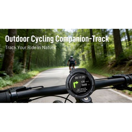 RideCore RC10 AMOLED Navigationsgerät für Fahrrad, E-Bike und Motorrad - Smartes Display mit 850 Nits Helligkeit und IP67 Schutz