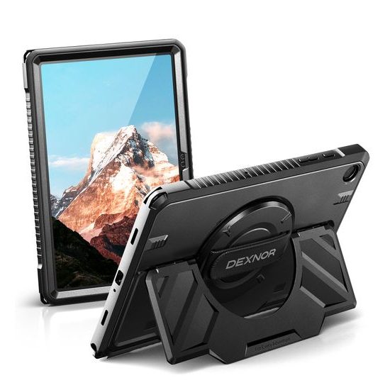 Dexnor 360 Περιστρεφόμενη θήκη, Samsung Galaxy Tab A9 Plus, μαύρη