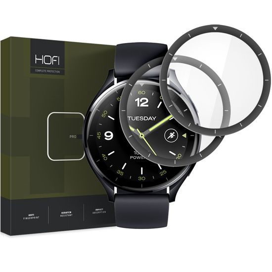 Hofi Pro+ set 2 Zaštitna kaljena stakla, Xiaomi Watch 2, crna