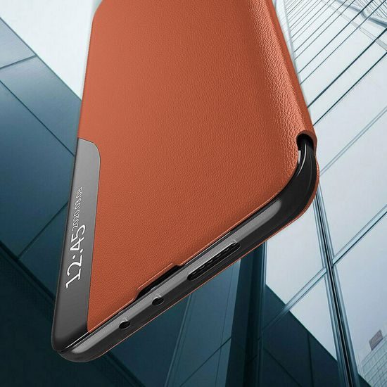 Eco Leather View Case, Xiaomi Redmi Note 13 4G, oranžna