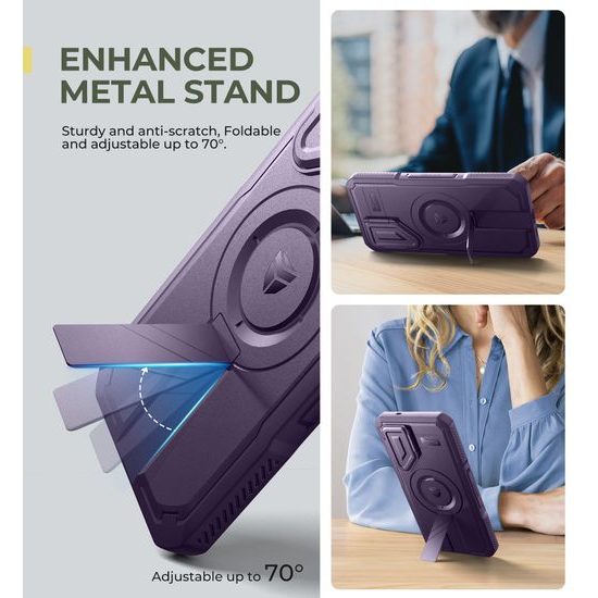 Dexnor MagSafe 360 Kickstand Προστατευτική Θήκη Samsung Galaxy S25 Plus, Μωβ