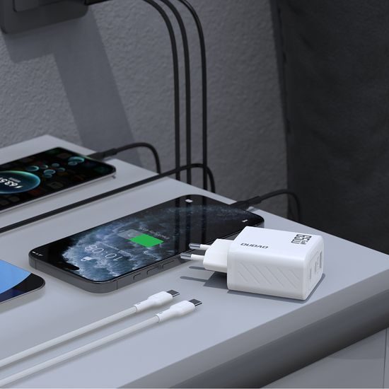 Dudao A29C φορτιστής + καλώδιο USB-C, 65W, GaN, λευκό