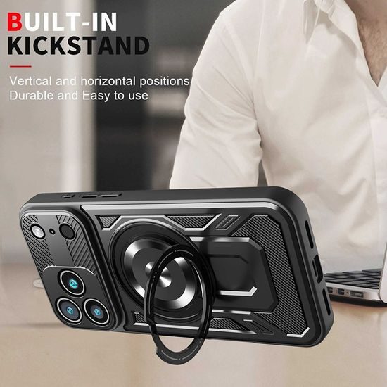 Techsuit RuggedCam, iPhone 17 Pro, μαύρο