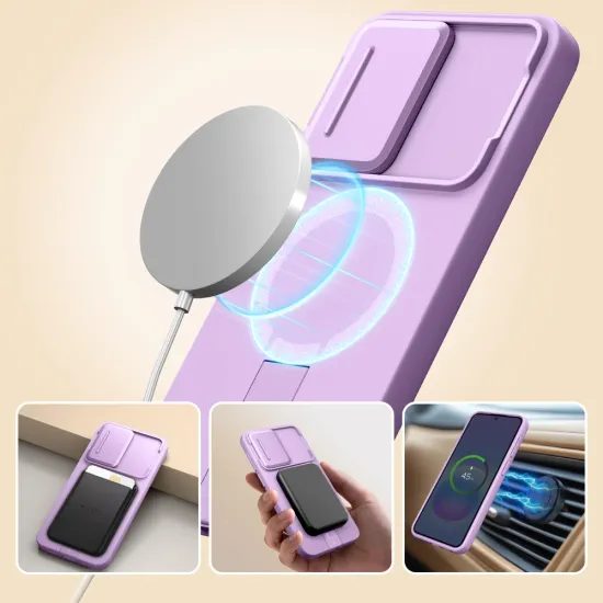 Tech-Protect Kevlar Aura MagSafe maska, Samsung Galaxy A57, ljubičasta