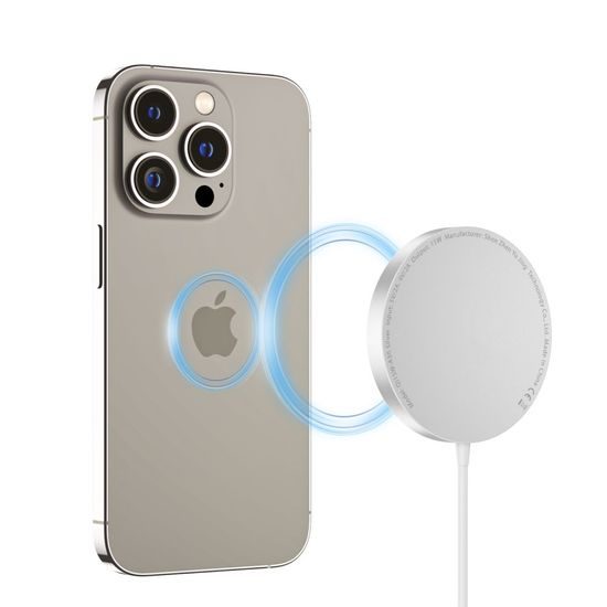 Tech-Protect QI15W-A30 Magnetická bezdrôtová nabíjačka MagSafe, biela