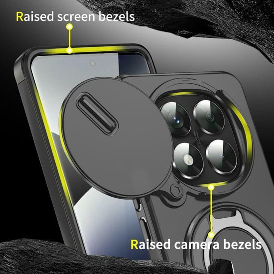 Θήκη Camslide Stand, Xiaomi Redmi Note 14 Pro Plus 5G, μαύρη