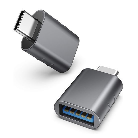 Techsuit Premium OTG προσαρμογέας SlateVolt (A10) USB - USB-C, γκρι