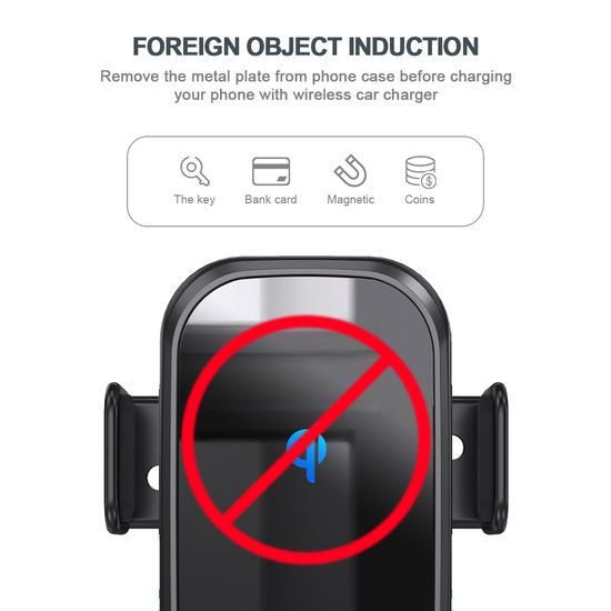 Βάση τηλεφώνου αυτοκινήτου για ταμπλό και αεραγωγό με ασύρματη φόρτιση, 15W, Qi, C13