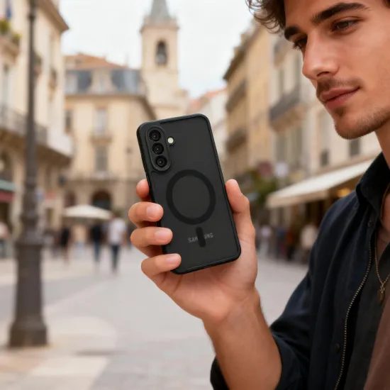 Tech-Protect MagMat MagSafe, Samsung Galaxy A57 5G, fekete matt