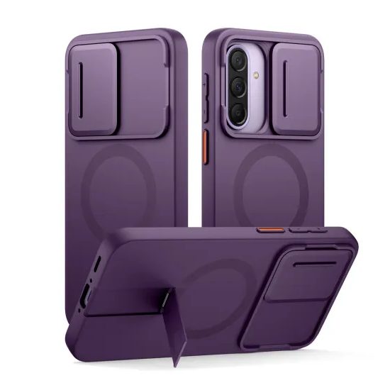 Suritch MagSafe Kickstand Camprotector tok Samsung Galaxy A37 / A36, lila